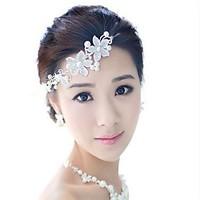 Silver Plated Head Chain, Party Imitation Pearl Rhinestone All Seasons