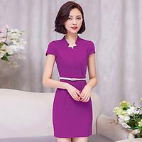 sign summer new short sleeved dress female occupational wear big yards ...