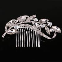 Silver Crystal Pearl Hair Combs for Wedding Party Lady Jewelry