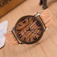Simulation Wooden Quartz Men Watches Casual Wooden Color Leather Strap Watch Wood Male Wristwatch Cool Watches Unique Watches Fashion Watch