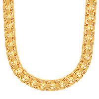 Simple Unique High Quality 18K Gold Plated Suitable For Men And Women Wear 55CM Big Necklace N50103