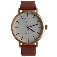 simple fashion leisure mens brown quartz watch