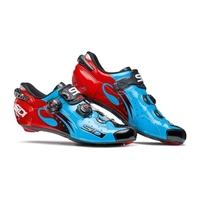 Sidi Wire Carbon Venice Road Cycling Shoes - 2017 - Sky Blue / Black / Red / EU43