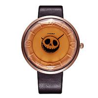 SINOBI Casual Skeleton Skull Watches for Men Women Halloween Hours Fashion Punk Watches Males Boy Quartz Wrist Watches Relojes