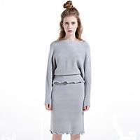 sikya womens going out casualdaily simple fall winter skirt suits soli ...