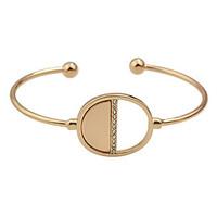 Silver Rose Gold Color Metal Thin Cuff Bangle Bracelet