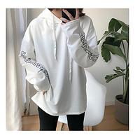 Sign letter 2017 spring loose hooded sweater thin section hoodies