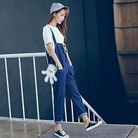 Sign of spring 2017 fashion new Korean Institute of wind loose and comfortable jumpsuit denim overalls