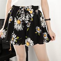 Sign XL Women 200 pounds fat mm spring and summer shorts bottoming elastic waist chiffon skirt pants