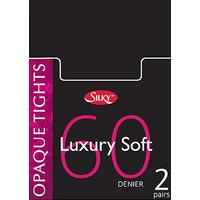 Silky Luxury Soft 60 Denier Opaque Tights 2 Pair Pack