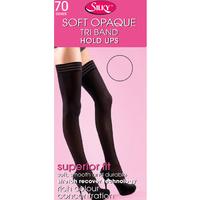 Silky Soft Opaque 70 Denier Tri Band Hold Ups