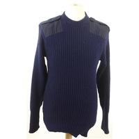 Size: S Military Navy Blue Acrylic Jumper