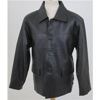 Size L black leather jacket
