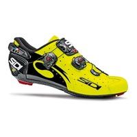 sidi wire carbon vernice yellow black road shoes