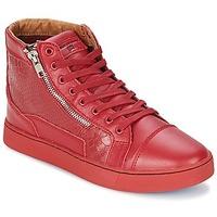 sixth june devil red mens shoes high top trainers in red