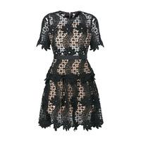 Sistaglam by Lipstick Boutique Eliana Crochet Lace Prom Dress In Black