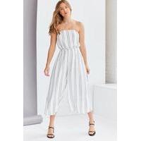 silence noise jackson strapless culotte jumpsuit white