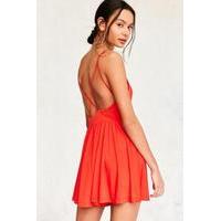 silence noise bambi silky playsuit orange