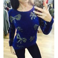 Simmy soft knitted bow jumper