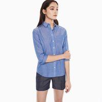 Silk Chambray Shirt - Persian Blue