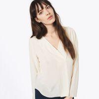 Silk Popover Blouse - Offwhite