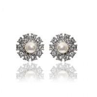 Silver And Pearl Earrings