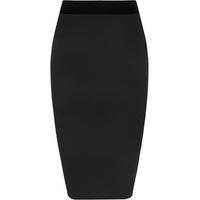 Sibyll Jersey Contrast Pencil Midi Skirt - Black