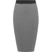 Sibyll Jersey Contrast Pencil Midi Skirt - Dark Grey