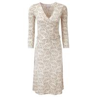 Silk Jersey Dress (Neutral Swirl / 16)