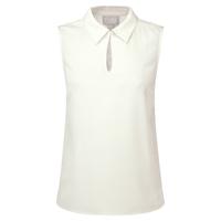 Silk Sleeveless Shirt (Ivory / 08)