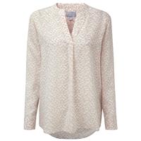 Silk Longline Blouse (Pale Animal Spot / 20)