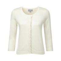 silk linen scallop edge cardigan linen white 08