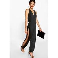 Side Split Jumpsuit - black