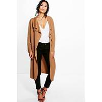 Side Split Duster - camel