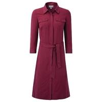 Silk Linen Shirt Dress (Summer Claret / 12)