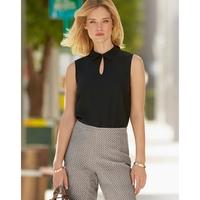 Silk Sleeveless Shirt (Black / 18)