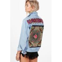 sinead embellished denim festival jacket blue