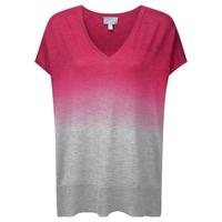 Silk Cashmere Dip Dye Sweater (Hot Pink Dip Dye / XL)