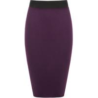 Sibyll Jersey Contrast Pencil Midi Skirt - Purple