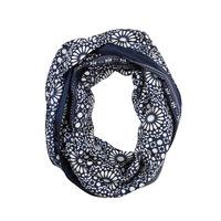 silk twill snood floral print one size