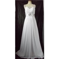 size 30 bust white full length wedding dress