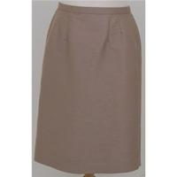 size s beige knee length skirt