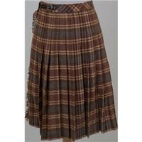 Size S brown & grey mix tartan skirt