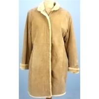 size 14 cream suede coat