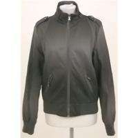 Size XL, grey leather look jacket