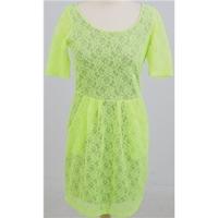 silence noise size m neon yellow lace dress