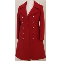 Size XS, red wool coat