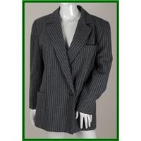 Size: L - Grey - Double breasted suit jacket