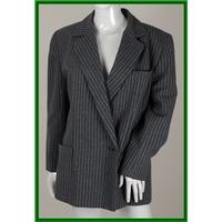 size l grey double breasted suit jacket