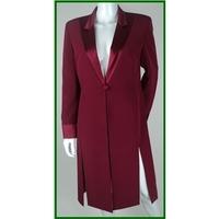 size s red full length evening coat